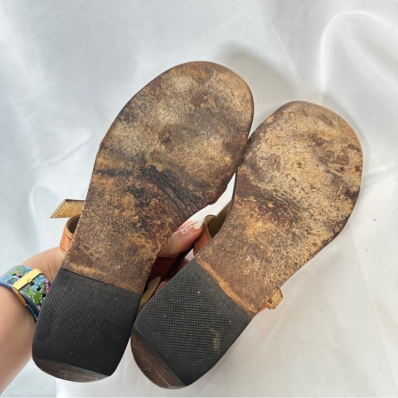 Yves Saint Laurent Leather Slingback Woven Vintage Sandals EU 37 US 6.5 - Picture 9 of 16